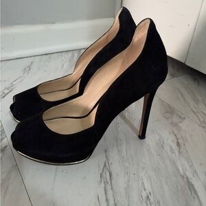 Nine West Black Peep-Toe Stilettos